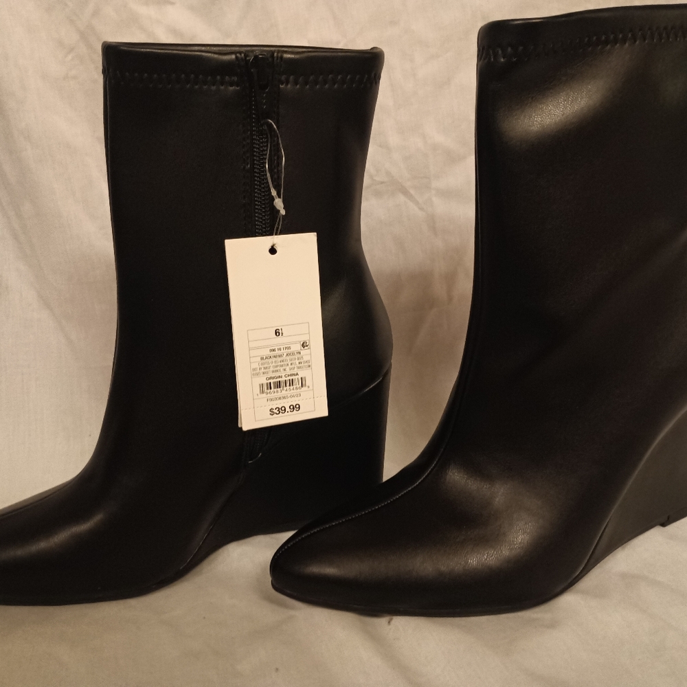 A New Day Women's Jocelyn Wedge Stretch Dress Boots